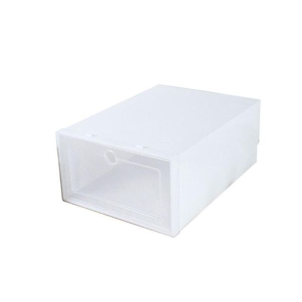 

hooks & rails durable plastic drawer boxes case transparent shoes box home organizer sneakers organization storage shoe cabinet