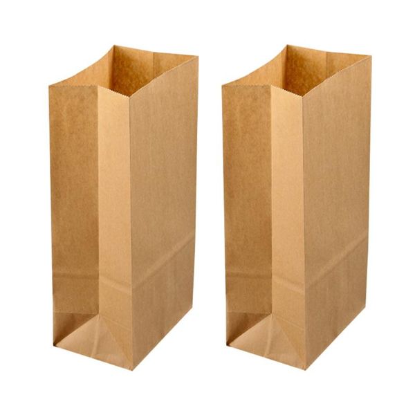 

gift wrap 50pcs kraft paper bakery bags candy treat sacks breakfast bag baked bread food bag(21.5 x 12 7cm)