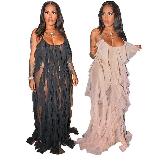 

women's swimwear 2021 mesh beach maxi dresses spaghetti bathrobe bath summer fashion with no back swimsuit cover, White;black