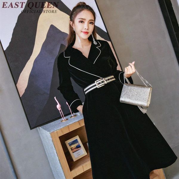

casual dresses office uniform designs women for 2021 business dress clothes autumn kk1906 h, Black;gray