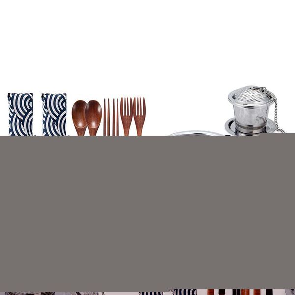 

tea infuser travel set with 2 individual cases(2pcs) wooden flatware tableware cutlery dinnerware sets