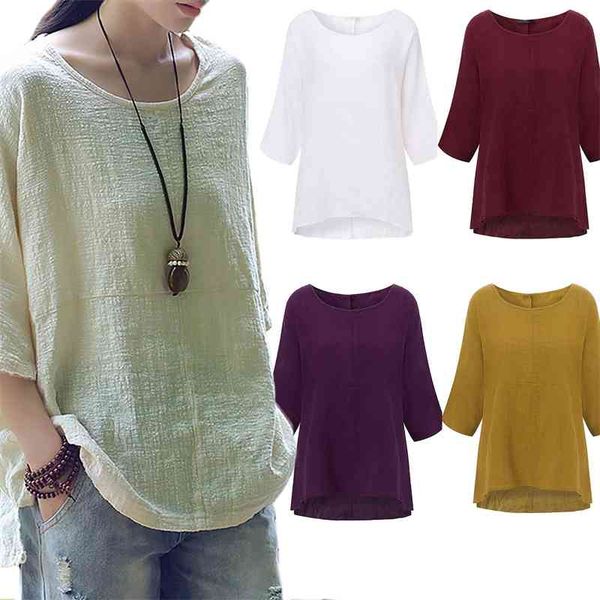 

2021 spring women's loose new solid color casual large t-shirt, Black