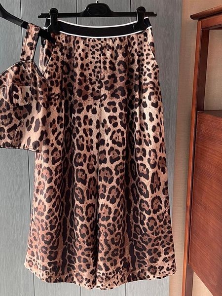 

women's pants & capris 2021 autumn high-end leopard print pattern fashion ankle-length women trousers casual wide leg lady, Black;white