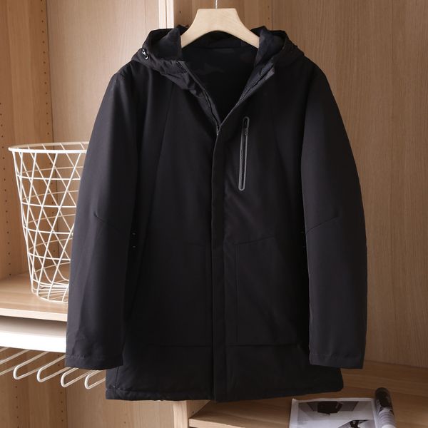 

men's wear double-sided down et men's hooded warm 90 duck busins coat ya017, Black