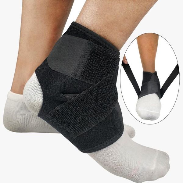 

sport ankle support elastic breathable protector safety sleeve running football basketball sports accessories, Blue;black