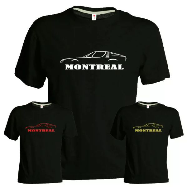 

tshirt alfa romeo montreal car retro years 90 vintage car black, White;black