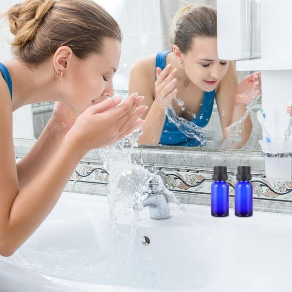 

storage bottles & jars 15pcs 15ml essential oil glass cosmetic liquid containers for travel