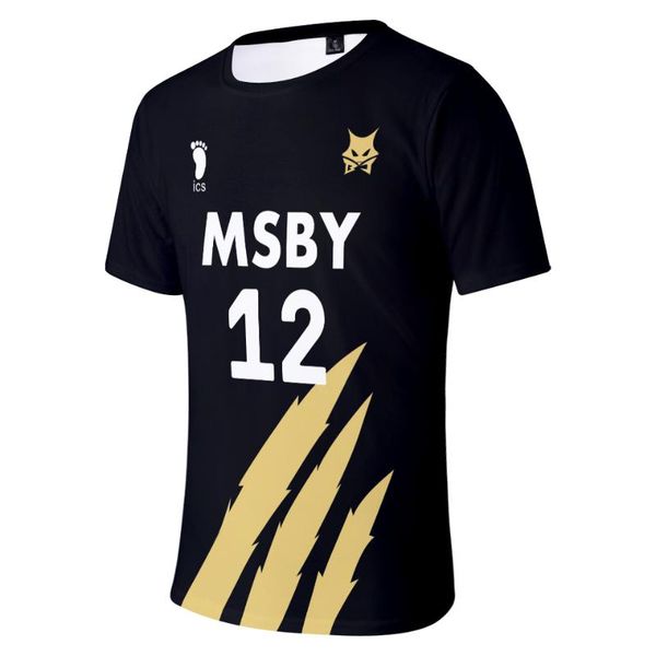 

men's t-shirts 2021 haikyuu msby 3d t shirt white color mens fashion short sleeve anime t-shirt tees tshirt casual, White;black