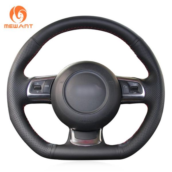 

steering wheel covers mewant black genuine leather car for audis 8j 2006-2014 a3 s3 8p sportback 2008 2009 2010 2011 2012