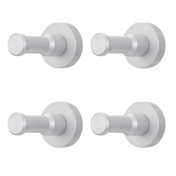 

4pcs punch-round bathroom hooks aluminium coat clothes towel hanger & rails