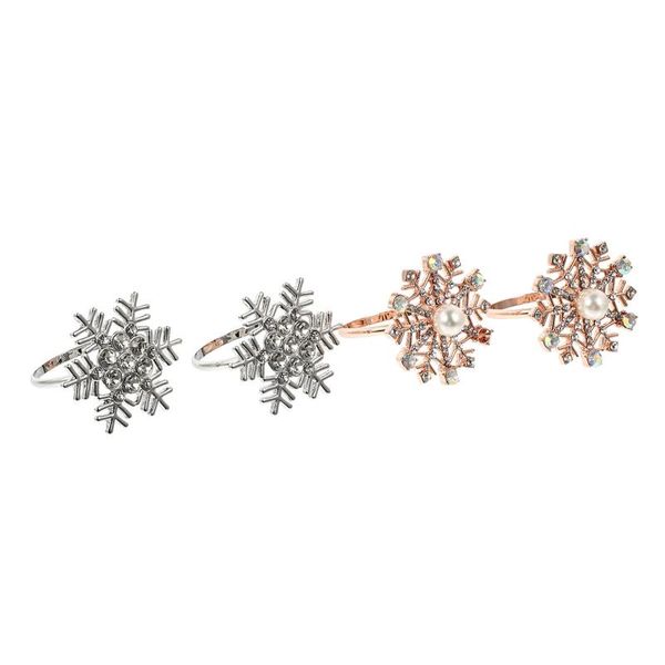 

napkin rings 4pcs christmas buckles creative table decors (assorted color)