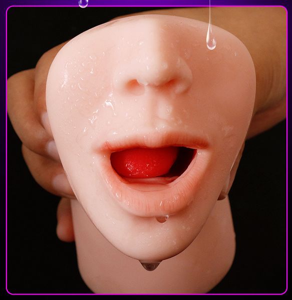 

2022 adultshop soft male masturbator artificial realistic mouth deep throat teeth tongue blowjob oral man masturbation cup pussy pocket toy
