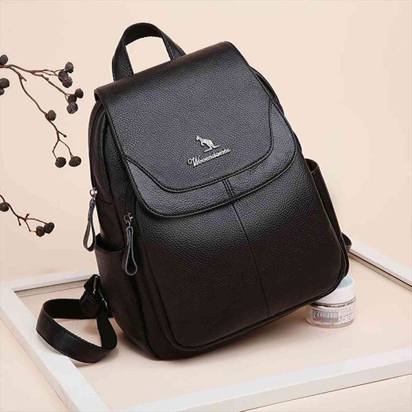 

brand women backpacks leather school for girls capacity travel backpack bags