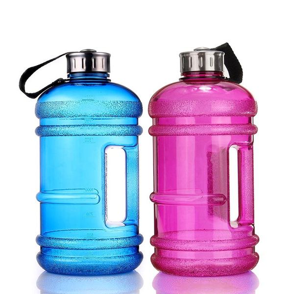

water bottles wholesale and retail petg 2.2l large capacity gym sports kettle handle portable stainless steel cover