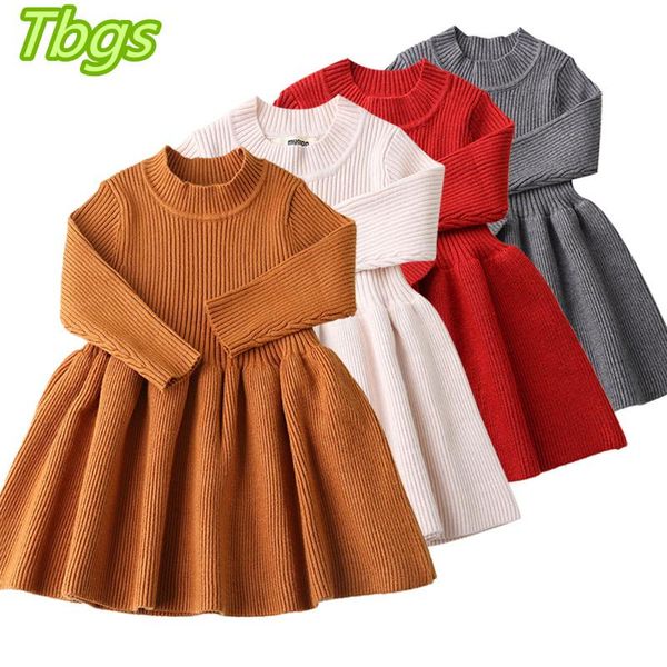 

girl's dresses born girls winter autumn long sleeve cute knit princess dress lotus leaf doll infant toddler girl clothes park for, Red;yellow