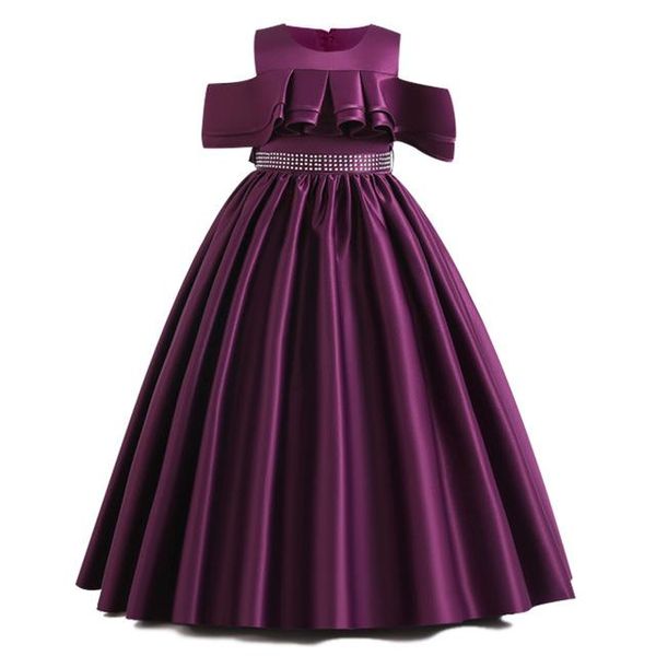 

girl's dresses high-end girls wedding party flower girl dress bridesmaid clothes princess gowns teen white tulle evening 3-12y, Red;yellow