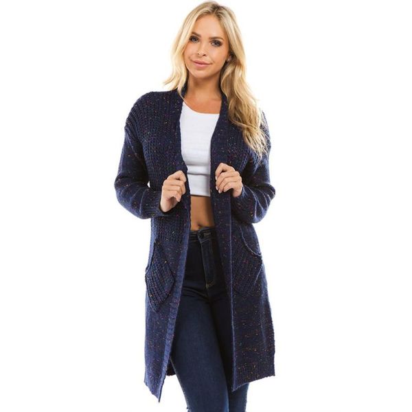 

women's trench coats european and american style open stitch slim solid woman knit spring autumn elegant female long, Tan;black