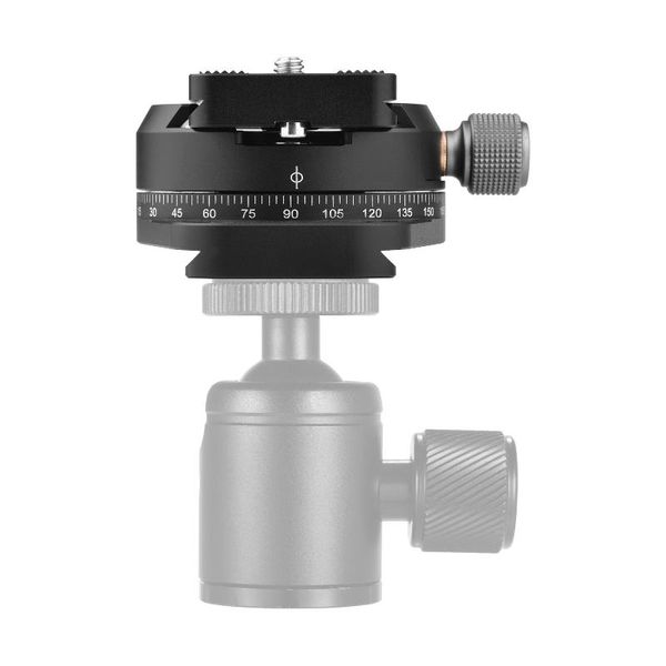 

dregree rotatable aluminum alloy panoramic tripod head clamp with quick release plate 1/4 inch to 3/8 adapter screw heads