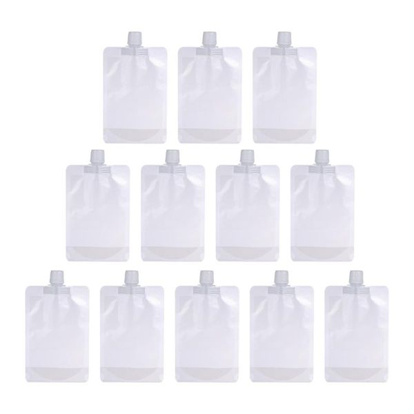 

storage bags 50pcs 300ml transparent drink bag pouch disposable drinks with straws