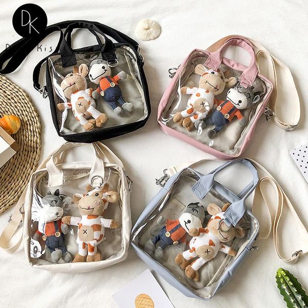 

japan itabag square bag 3 ways ladies nylon shoudler grils kawaii ceossbody clear ita cute shopping for women shoulder bags