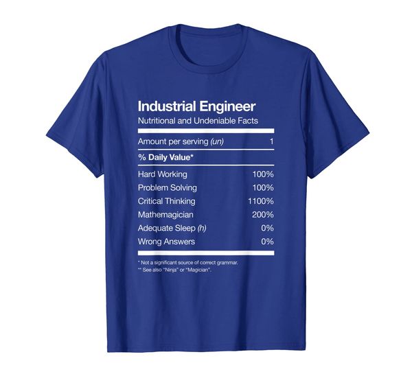 

industrial engineer shirt nutritional facts engineering, White;black