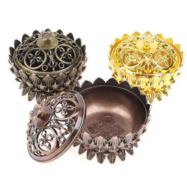 

fragrance lamps retro lotus incense burners dragon holder burner mini sandalwood censer home office decor decoration craft 1pc