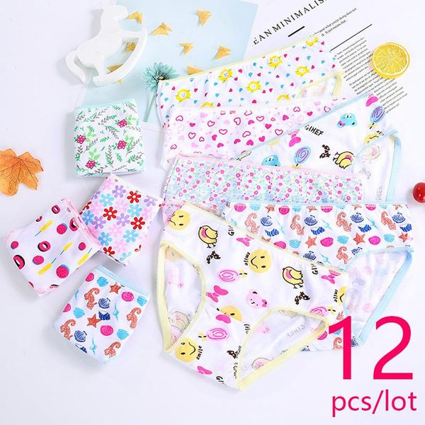 

panties 12pcs/lot cotton girls kids short briefs children underwear child cartoon shorts underpants girl cute summer, Camo