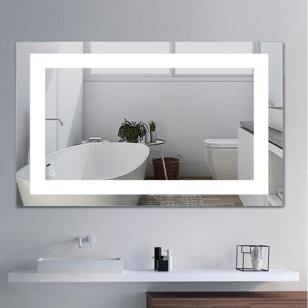 

mirrors factory wall mirror touch switch with anti-fog smart bathroom led