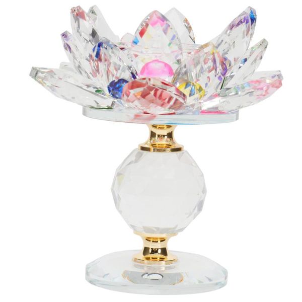 

delicate crystal craft gift lotus metal candleholder supply candles