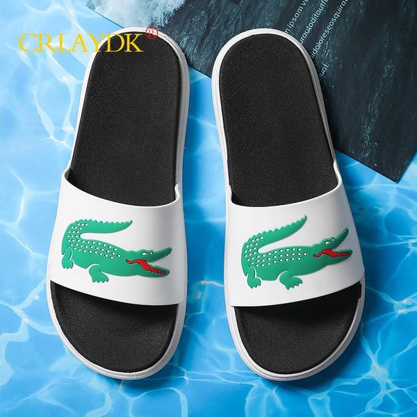 

women slippers summer indoor home shoes animals printed soft outdoor beach non-slip sandals floor thick claquette femme, Black