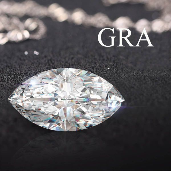 

genuine marquise cut loose moissanite diamond stone 3ct 7*4mm d color vvs1 excellent gemstones for viennois jewelry material new, Black