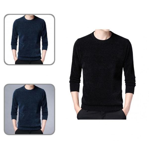 

men's casual shirts quick dry fabulous round neck all match men shirt autumn sweater anti-shrink for home, White;black