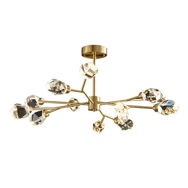 

pendant lamps foyer luxury copper chandelier warm romantic dining room bedroom lustre crystal light fixtures nordic g9 molecular hanging