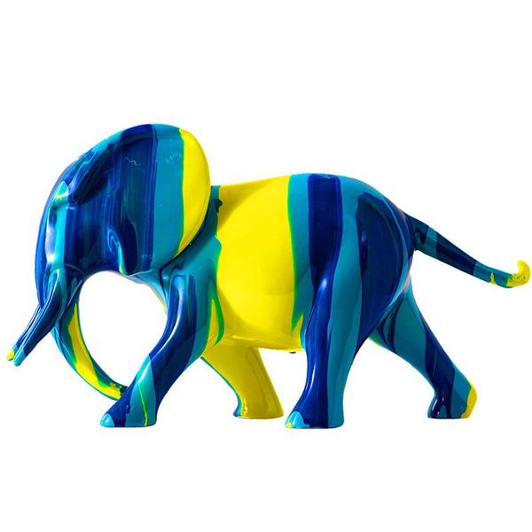 

decorative objects & figurines home decoration ornaments nordic contrast color elephants sculpture deskdisplay furnishings fengshui luck