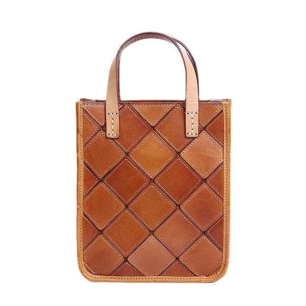 

evening bags first layer cowhide handbag messenger bag retro stitching shoulder leather