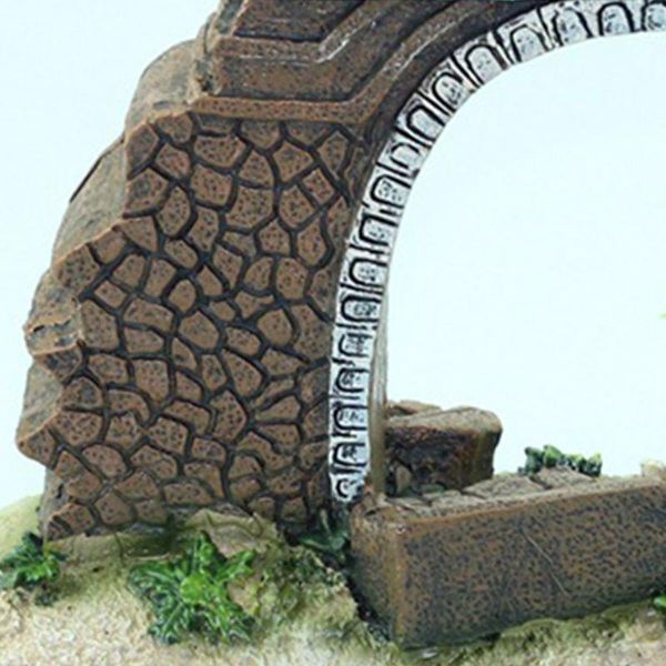

castle simulation gate aquarium fish tank landscaping decoration vintage decor 1xcc decorations