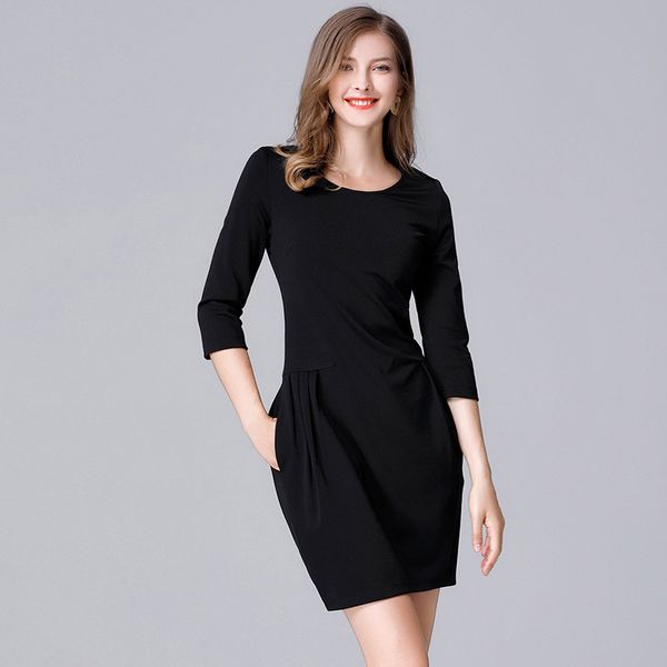 

big yards dresses large women's fat mm exclusive 3 / 4 sleeve bagged can be worn with an increase of 200kg