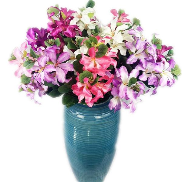 

decorative flowers & wreaths 5pcs silk redbud flower branch artificial bauhinia stem cercis chinensis bge for wedding party home floral deco