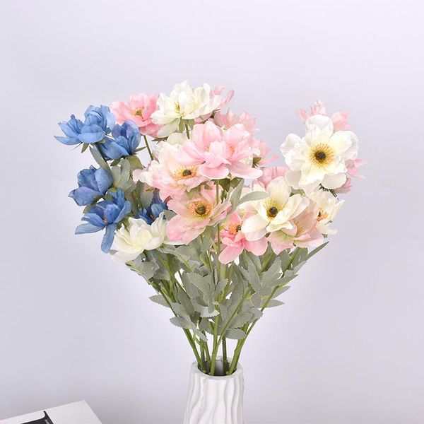 

heads real touch artificial anemone silk flowers fake flower for wedding home garden decoration indoor decorative & wreaths