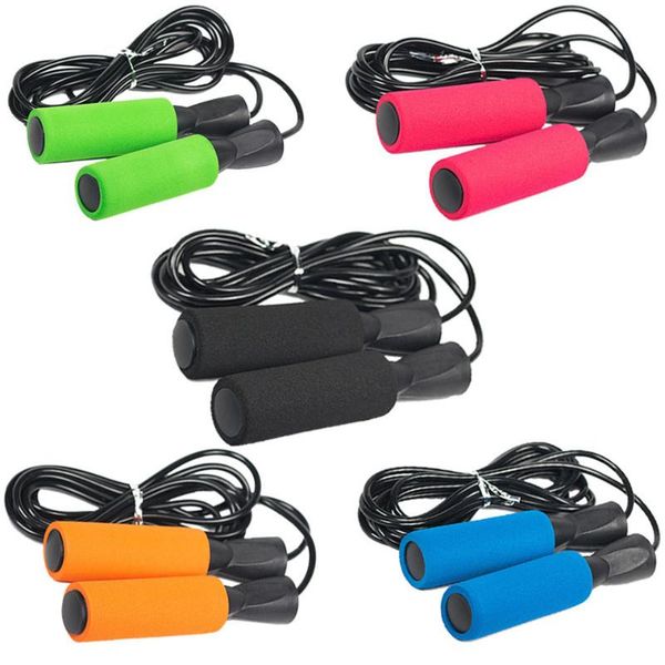 

sweat absorbent foam handle weight bearing pvc plastic skipping rope adjustable rapid speed jumping cable fitness slim body jump ropes