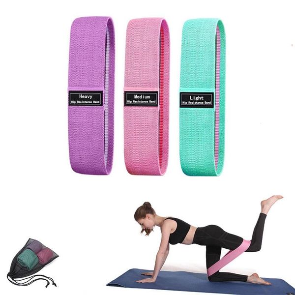 

non-slip elastic exercise bands leg glute resistance yoga straps fitness 3 levels