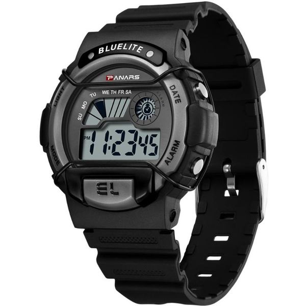 

fashion men watch sports business multi-function led waterproof wrist digital male clock relogio wristwatches, Slivery;brown