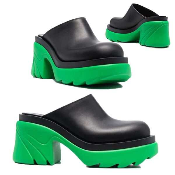 

2021 aaaa green soles bottega boot fashion luxury tire leather chelsea booties men platform chunky shoes lady knight high-boots women chunky, Black