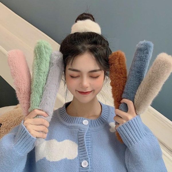 

hair accessories 1 piece bracelet ring plush girls candy color bb ties women fashion colors