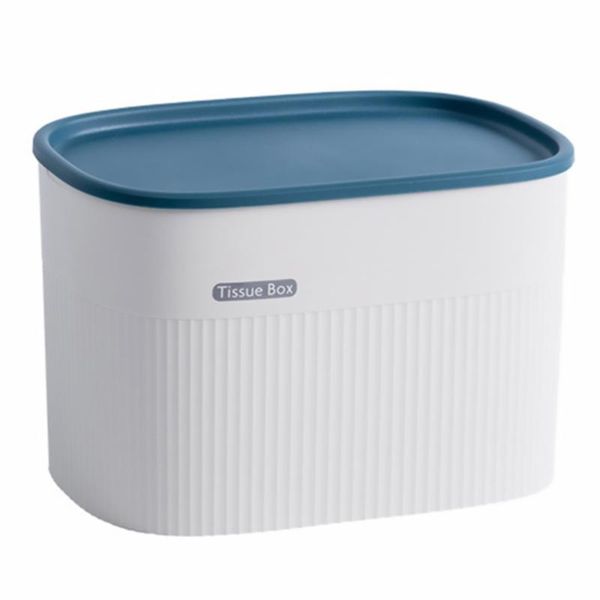 

tissue boxes & napkins 1pc toilet box punch-storage rack double layers napkin holder (white blue)