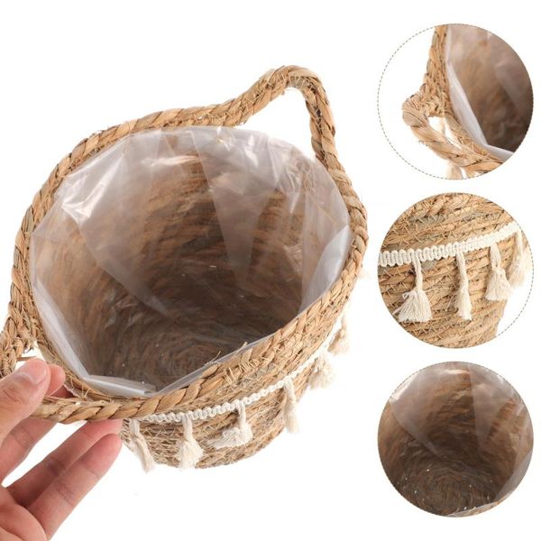 

storage baskets natural straw weaving box practical basket manual