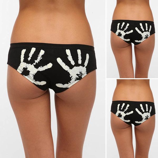 

women's skull g-string funny lingerie printed panties t-string thongs knickers sous vetement femme # t1p, Black;pink