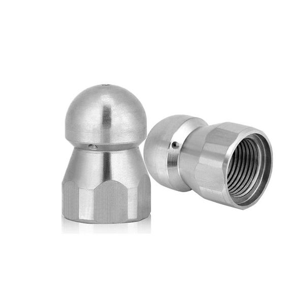 

watering equipments stainless steel fixed sewer jet nozzle, button nose 3/8 inch female,4000 psi (3/8 inch)
