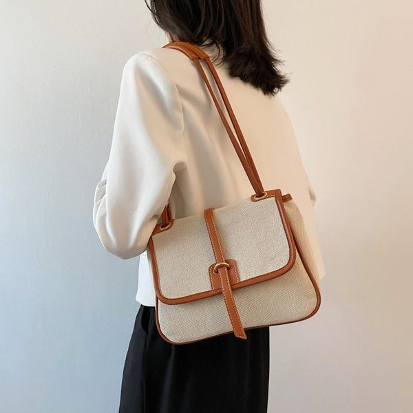 

evening bags super fire large capacity single shoulder underarm bag specialty store double strap hit color office female canvas