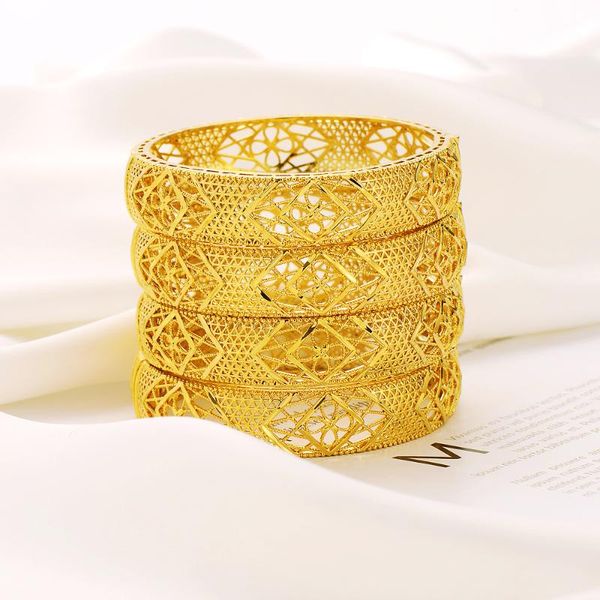 

bangle bangrui trendy 60mm openable elegant gold color bracelet classic fashion jewelry for africa women party gift, Black